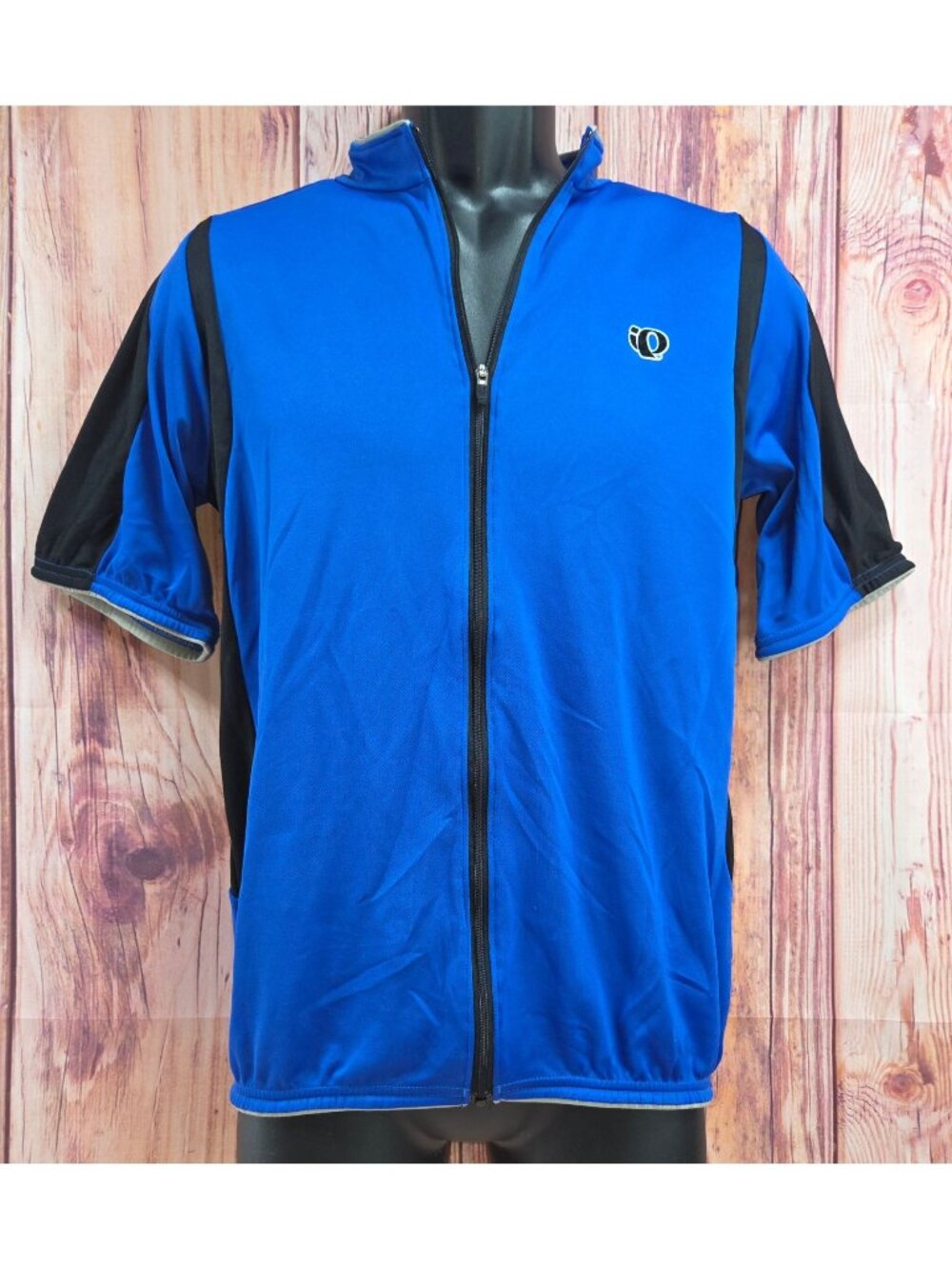 Pearl Izumi Mens Cycling Jersey Medium Blue Black Full Zip